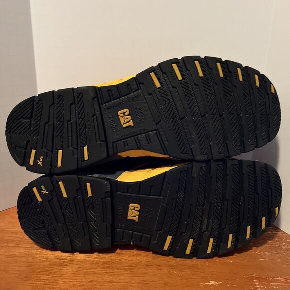 CAT Caterpillar Ergo Shoes Men’s 10 Composite Toe Black Red Yellow Work Sneakers - Picture 6 of 8